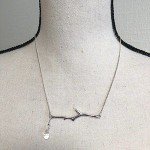 Silver branch necklace